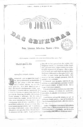 O Jornal das senhoras [jornal], t. 1, [s/n]. Rio de Janeiro-RJ, 09 mai. 1852.