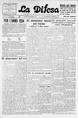 La Difesa [jornal], a. 11, n. 477. São Paulo-SP, 18 nov. 1933.