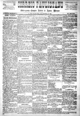 Correio paulistano [jornal], [s/n]. São Paulo-SP, 03 set. 1885.