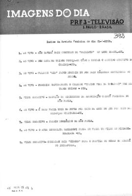 TV Tupi [emissora]. Revista Feminina [programa]. Roteiro [televisivo], 21 ago. 1959.