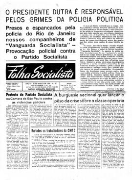 Folha socialista [jornal], a. 3, n. 47. São Paulo-SP, 20 mar. 1950.