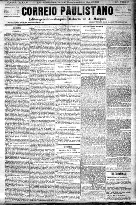 Correio paulistano [jornal], [s/n]. São Paulo-SP, 02 nov. 1882.