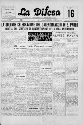 La Difesa [jornal], a. 8, n. 353. São Paulo-SP, 09 mai. 1931.