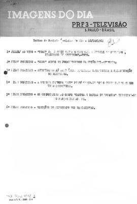 TV Tupi [emissora]. Revista Feminina [programa]. Roteiro [televisivo], 18 out. 1962.