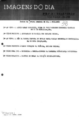 TV Tupi [emissora]. Revista Feminina [programa]. Roteiro [televisivo], 27 abr. 1962.