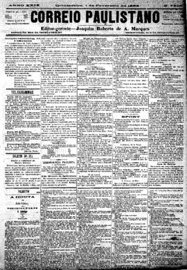 Correio paulistano [jornal], [s/n]. São Paulo-SP, 01 fev. 1883.