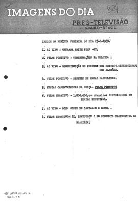 TV Tupi [emissora]. Revista Feminina [programa]. Roteiro [televisivo], 25 fev. 1959.
