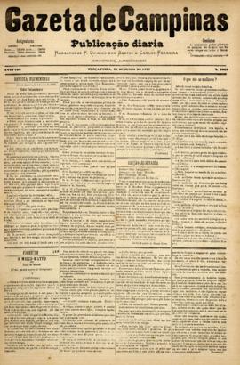Gazeta de Campinas [jornal], a. 8, n. 1068. Campinas-SP, 26 jun. 1877.