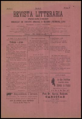 Revista litteraria [jornal], a. 1, n. 8. São Paulo-SP, 31 mar. 1895.