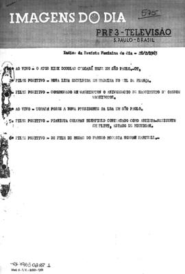 TV Tupi [emissora]. Revista Feminina [programa]. Roteiro [televisivo], 28 fev. 1963.
