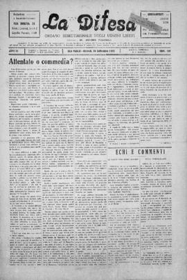 La Difesa [jornal], a. 3, n. 100. São Paulo-SP, 16 set. 1926.