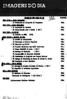 TV Tupi [emissora]. Diário de São Paulo na T.V. [programa]. Roteiro [televisivo], 03 dez. 1959.