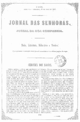 O Jornal das senhoras [jornal], a. 4, t. 7, [s/n]. Rio de Janeiro-RJ, 27 mai. 1855.