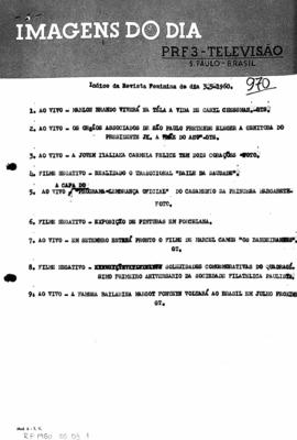 TV Tupi [emissora]. Revista Feminina [programa]. Roteiro [televisivo], 03 mai. 1960.