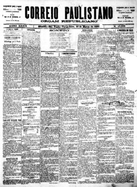 Correio paulistano [jornal], [s/n]. São Paulo-SP, 28 mar. 1893.