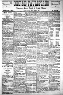 Correio paulistano [jornal], [s/n]. São Paulo-SP, 26 abr. 1885.