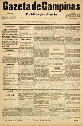 Gazeta de Campinas [jornal], a. 10, n. 1797. Campinas-SP, 13 dez. 1879.