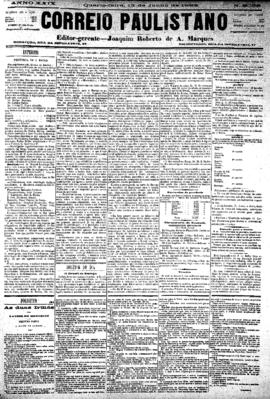 Correio paulistano [jornal], [s/n]. São Paulo-SP, 13 jun. 1883.