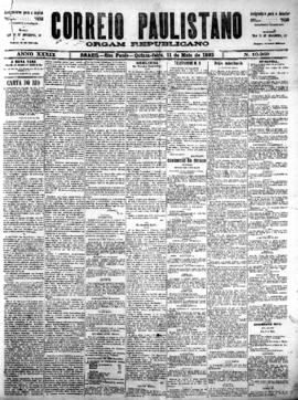 Correio paulistano [jornal], [s/n]. São Paulo-SP, 11 mai. 1893.