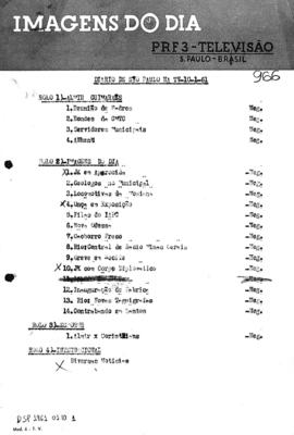 TV Tupi [emissora]. Diário de São Paulo na T.V. [programa]. Roteiro [televisivo], 10 jan. 1961.