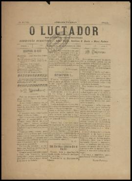 O Luctador [jornal], a. 1, n. 1. São Paulo-SP, 20 out. 1892.