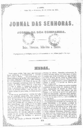 O Jornal das senhoras [jornal], a. 4, t. 7, [s/n]. Rio de Janeiro-RJ, 24 jun. 1855.