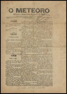 O Meteoro [jornal], a. 1, n. 5. São Paulo-SP, 17 set. 1886.