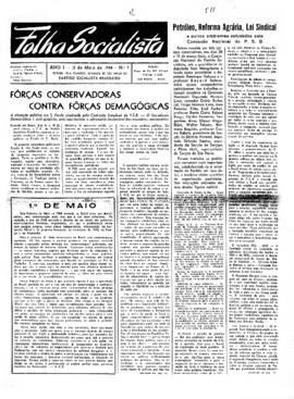 Folha socialista [jornal], a. 1, n. 7. São Paulo-SP, 12 mai. 1948.