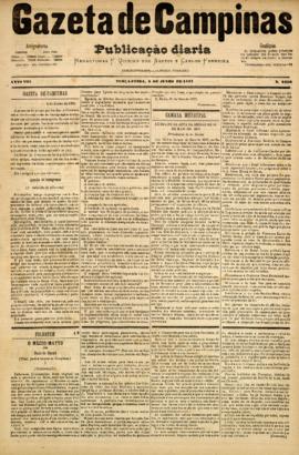 Gazeta de Campinas [jornal], a. 8, n. 1050. Campinas-SP, 05 jun. 1877.