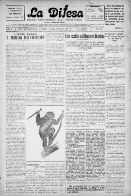 La Difesa [jornal], a. 3, n. 126. São Paulo-SP, 23 dez. 1926.