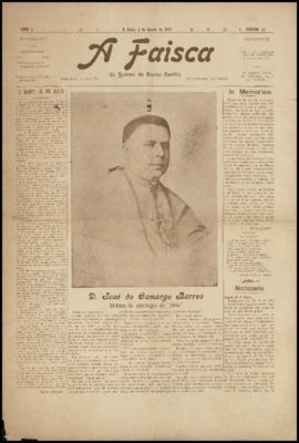 A Faisca [jornal], a. 1, n. 16. São Paulo-SP, 01 ago. 1909.