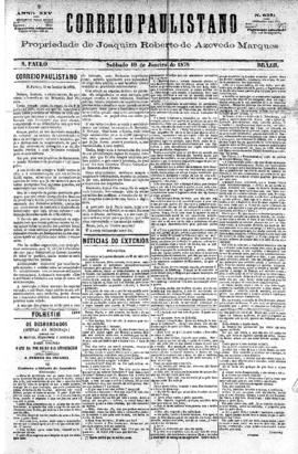 Correio paulistano [jornal], [s/n]. São Paulo-SP, 19 jan. 1878.