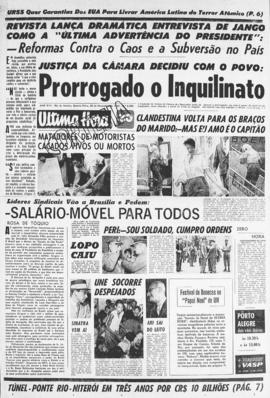 Última Hora [jornal]. Rio de Janeiro-RJ, 20 nov. 1963 [ed. vespertina].