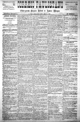 Correio paulistano [jornal], [s/n]. São Paulo-SP, 16 abr. 1885.