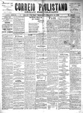 Correio paulistano [jornal], [s/n]. São Paulo-SP, 03 dez. 1892.