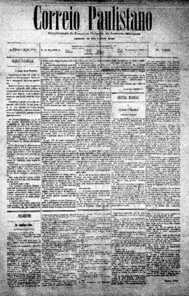 Correio paulistano [jornal], [s/n]. São Paulo-SP, 13 nov. 1881.