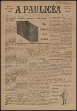 A Paulicéa [jornal], a. 1, n. 19. São Paulo-SP, 07 fev. 1915.