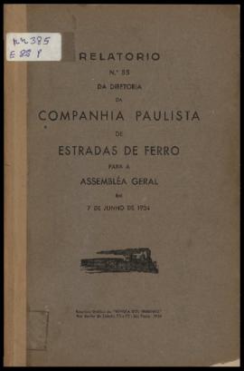 Relatório…, nº 085, 1933. Criador(a): Companhia Paulista de Estradas de Ferro. São Paulo-SP: Empr...