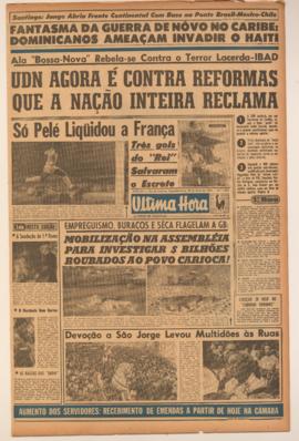Última Hora [jornal]. Rio de Janeiro-RJ, 29 abr. 1963 [ed. regular].