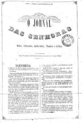 O Jornal das senhoras [jornal], t. 1, [s/n]. Rio de Janeiro-RJ, 08 fev. 1852.