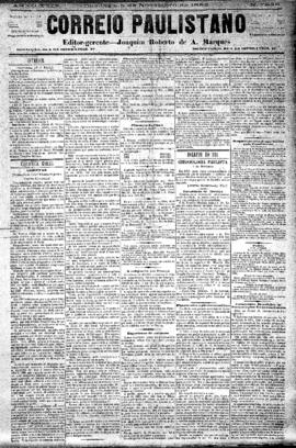 Correio paulistano [jornal], [s/n]. São Paulo-SP, 05 nov. 1882.