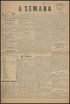 A Semana [jornal], a. 1, n. 5. São Paulo-SP, 16 jun. 1903.