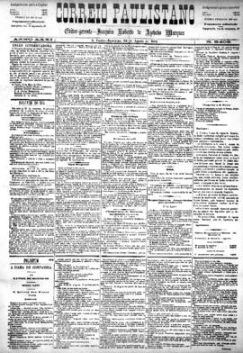 Correio paulistano [jornal], [s/n]. São Paulo-SP, 24 ago. 1884.