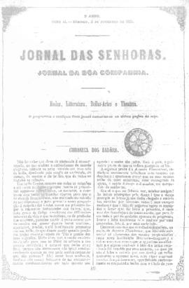 O Jornal das senhoras [jornal], a. 3, t. 6, [s/n]. Rio de Janeiro-RJ, 05 nov. 1854.