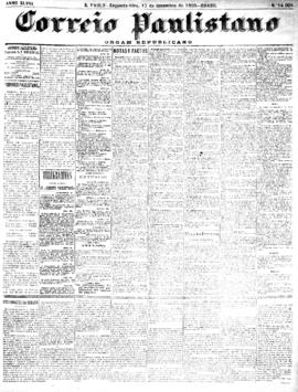 Correio paulistano [jornal], [s/n]. São Paulo-SP, 17 dez. 1900.