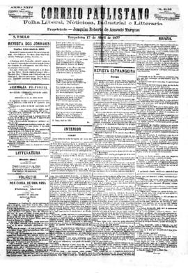 Correio paulistano [jornal], [s/n]. São Paulo-SP, 17 abr. 1877.