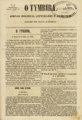 O Tymbira [jornal], n. 3. São Paulo-SP, 19 mai. 1860.