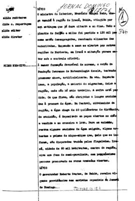 TV Tupi [emissora]. Jornal de Domingo [programa]. Roteiro [televisivo], 18 jan. 1976.