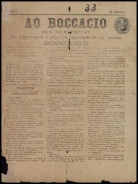 Boccacio, Ao [jornal], [s/n]. São Paulo-SP, 04 ago. 1885.