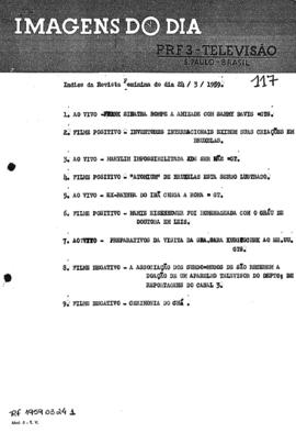 TV Tupi [emissora]. Revista Feminina [programa]. Roteiro [televisivo], 24 mar. 1959.